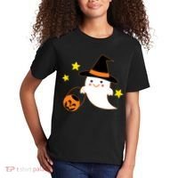 Halloween Ghost Kawaii Trick or Treating Pumpkin Kids T-Shirt thumb 2
