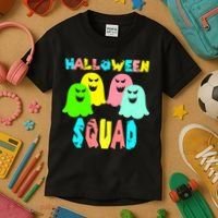 Halloween Ghost Squad Kids T-Shirt thumb 3