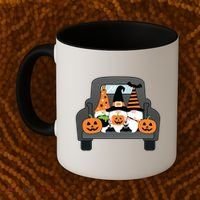 Halloween Gnomes In Truck Coffee Mug thumb 2
