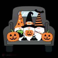 Halloween Gnomes In Truck Women's Hoodie thumb 2