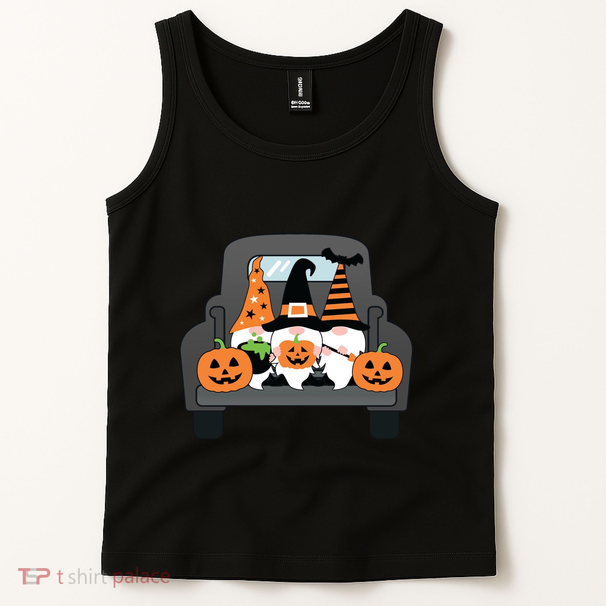 Halloween Gnomes In Truck Tank Top