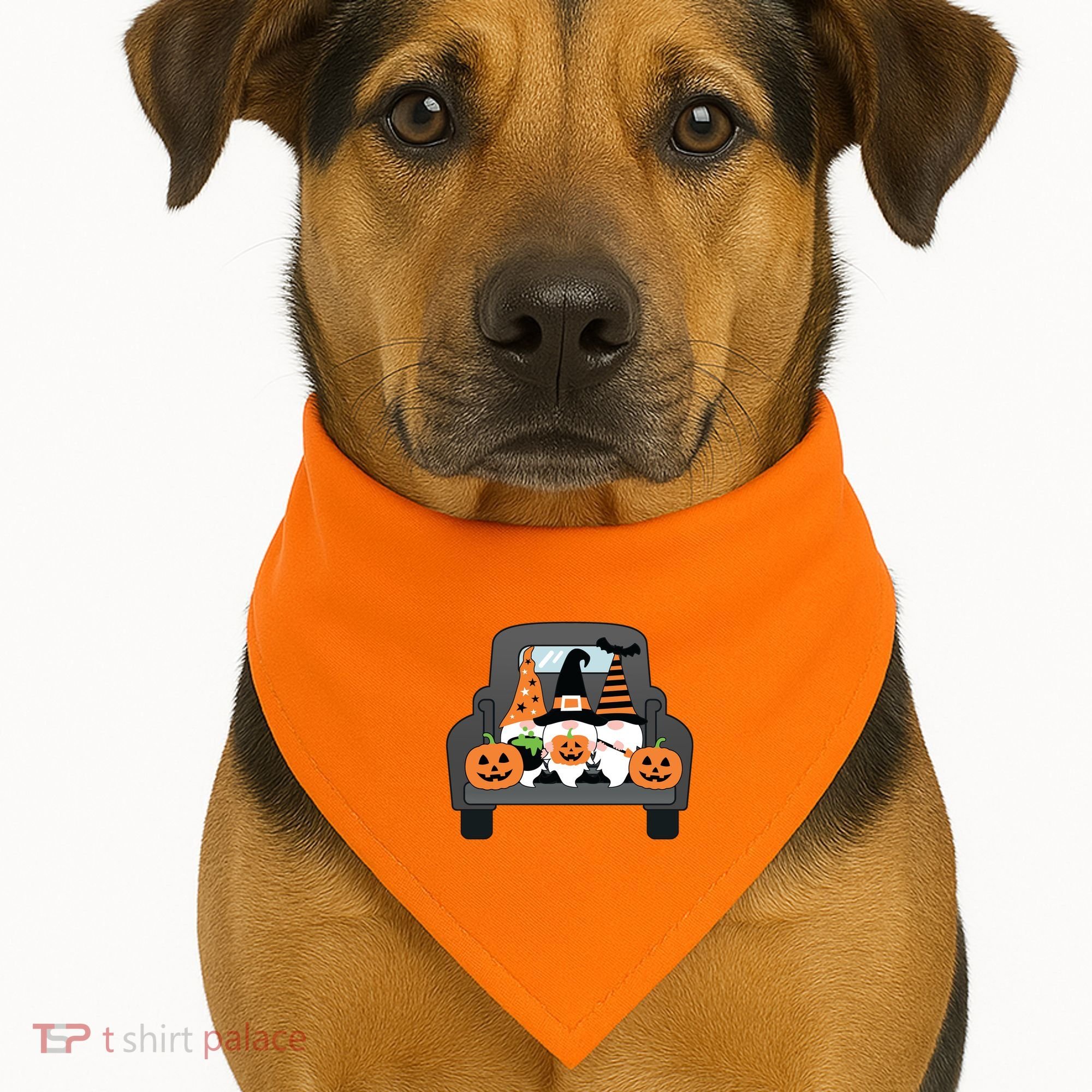 Halloween Gnomes In Truck USA-Made Doggie Bandana