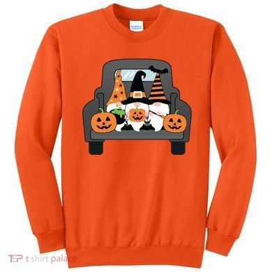 Halloween Gnomes In Truck Sweatshirt