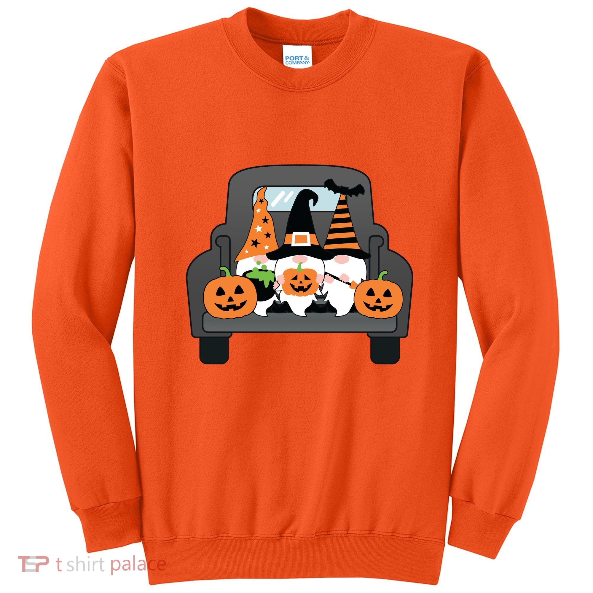 Halloween Gnomes In Truck Sweatshirt
