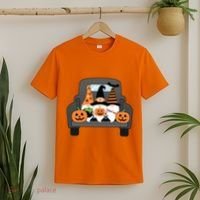 Halloween Gnomes In Truck T-Shirt thumb 2