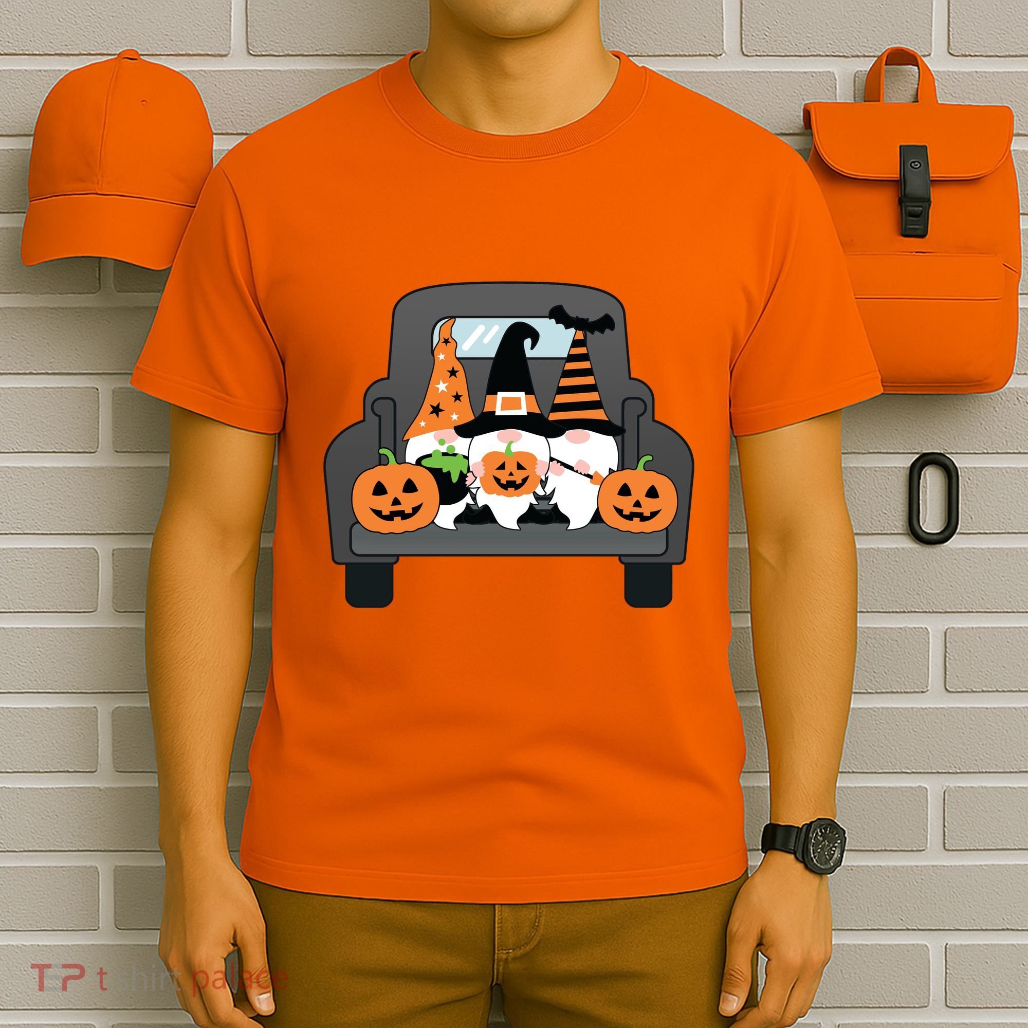 Halloween Gnomes In Truck T-Shirt