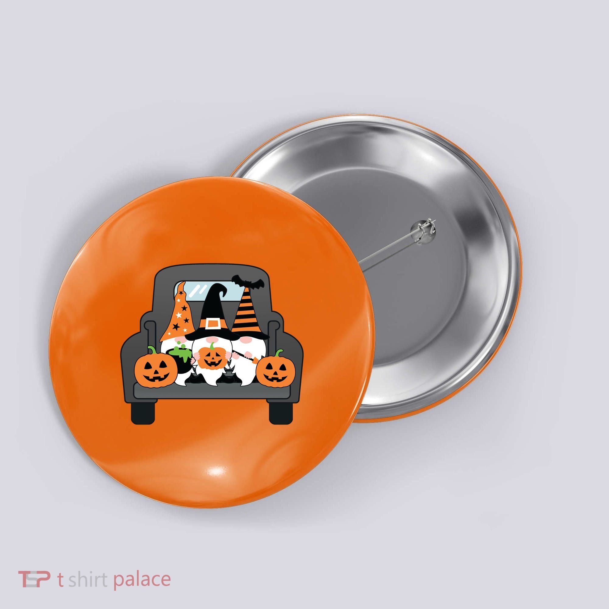Halloween Gnomes In Truck Button