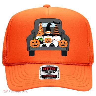 Halloween Gnomes In Truck Hat