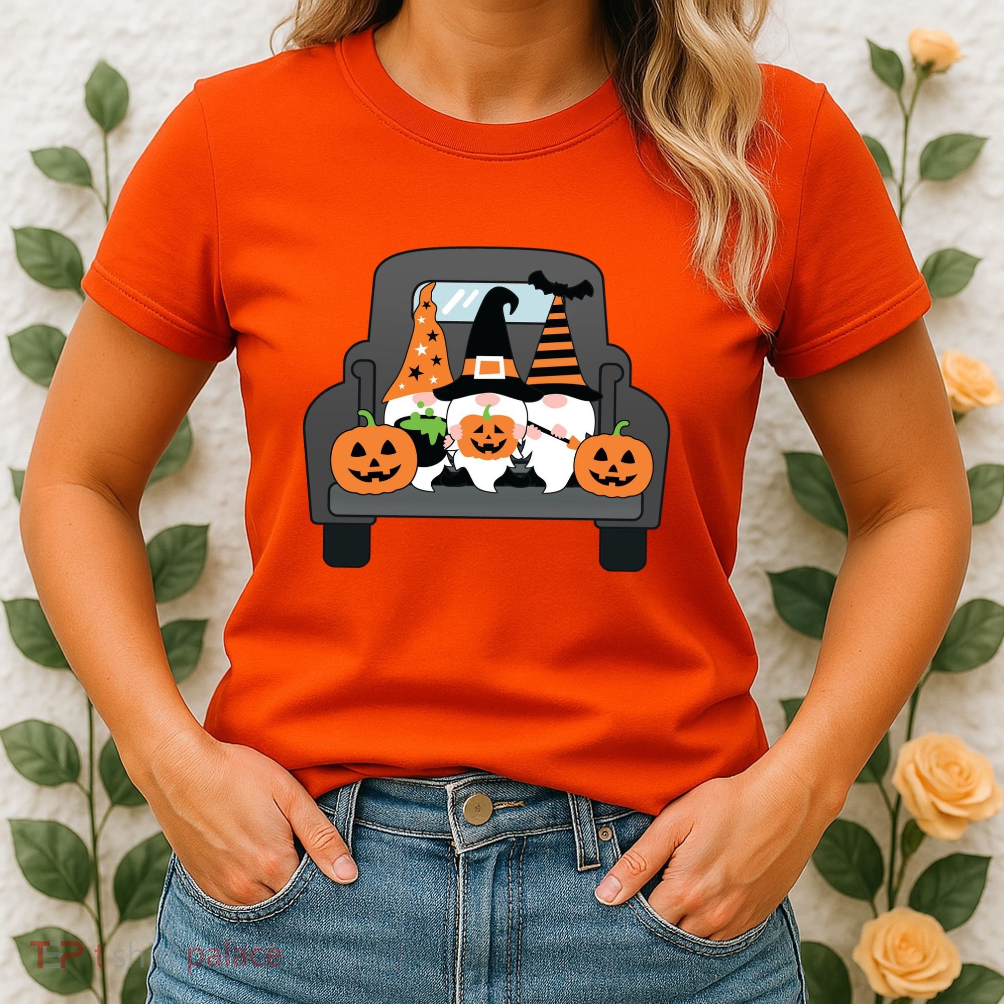 Halloween Gnomes In Truck Women's T-Shirt