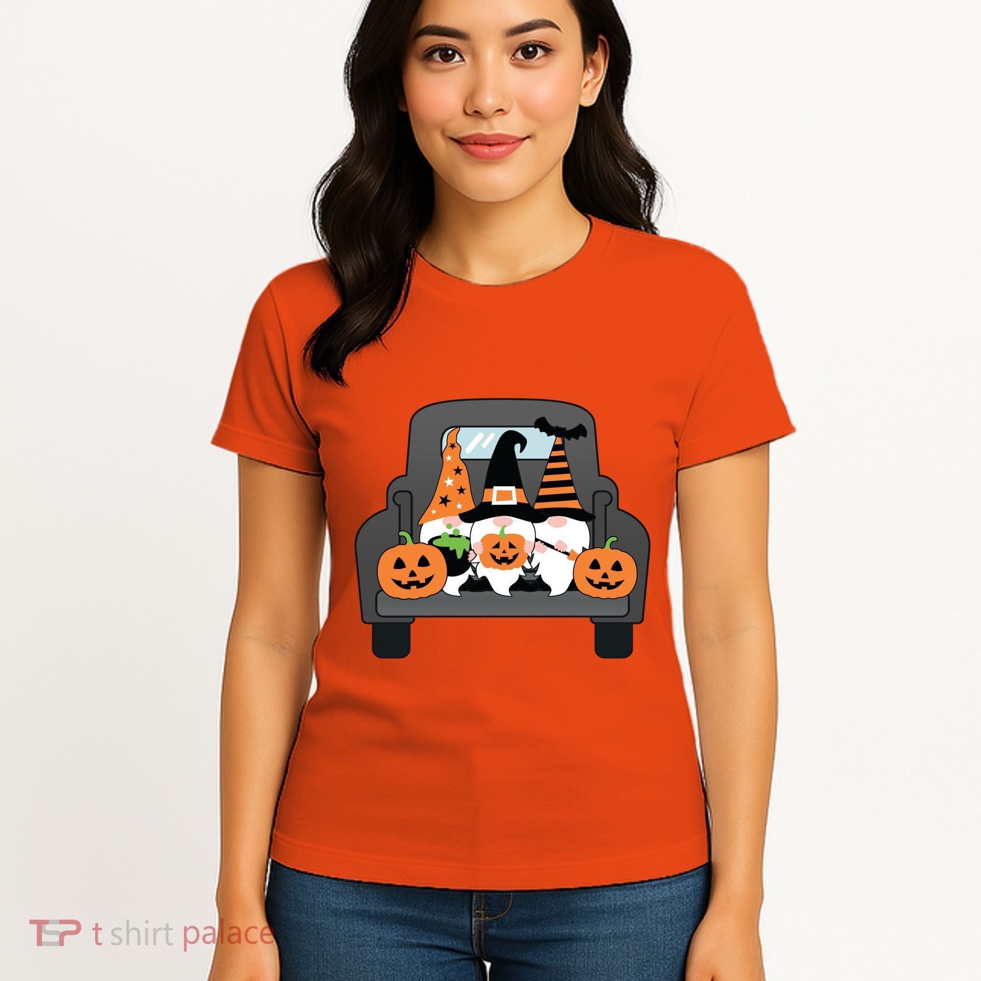 Halloween Gnomes In Truck Women's T-Shirt