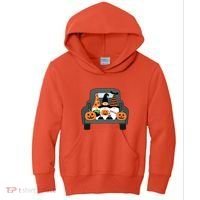 Halloween Gnomes In Truck Kids Hoodie thumb 0
