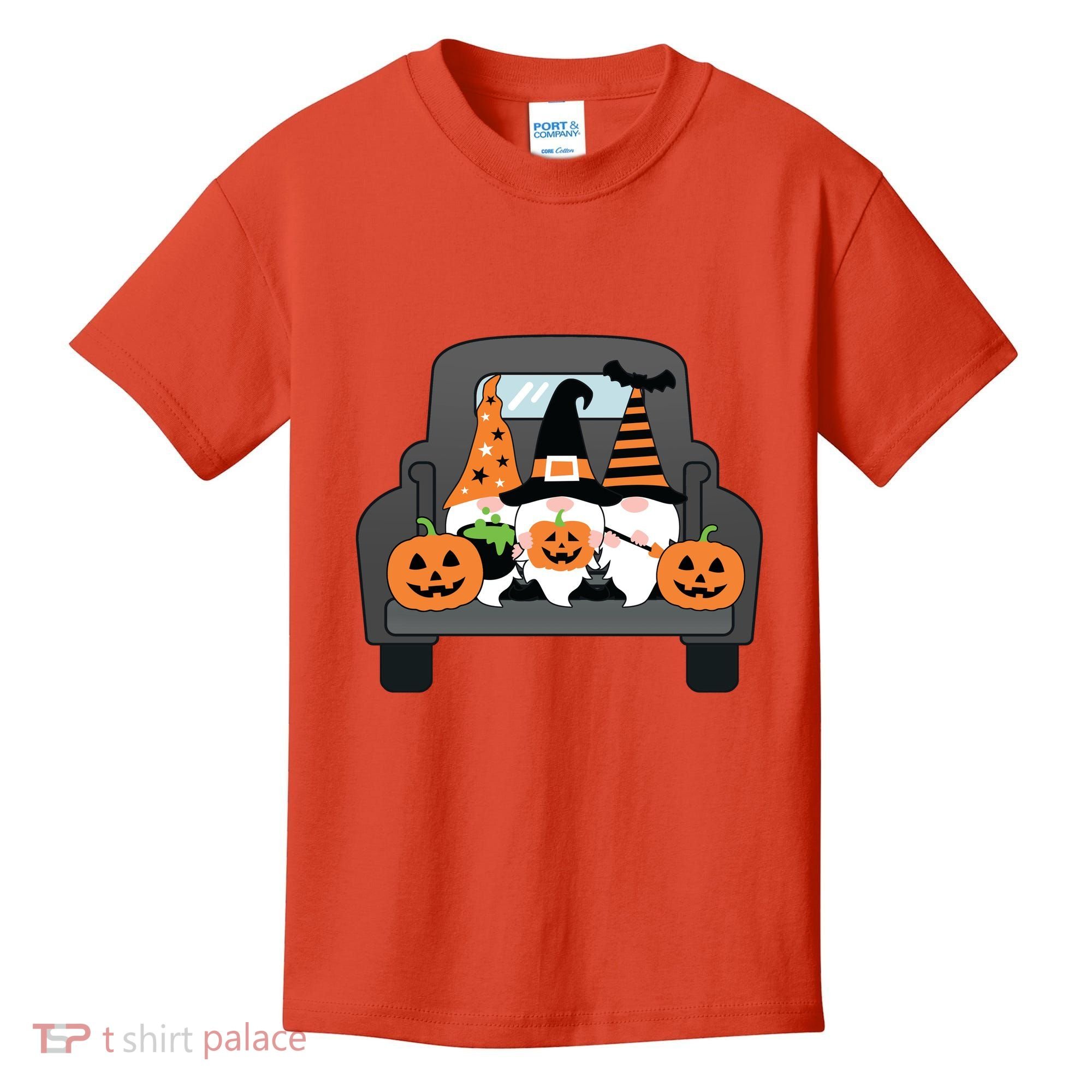 Halloween Gnomes In Truck Kids T-Shirt