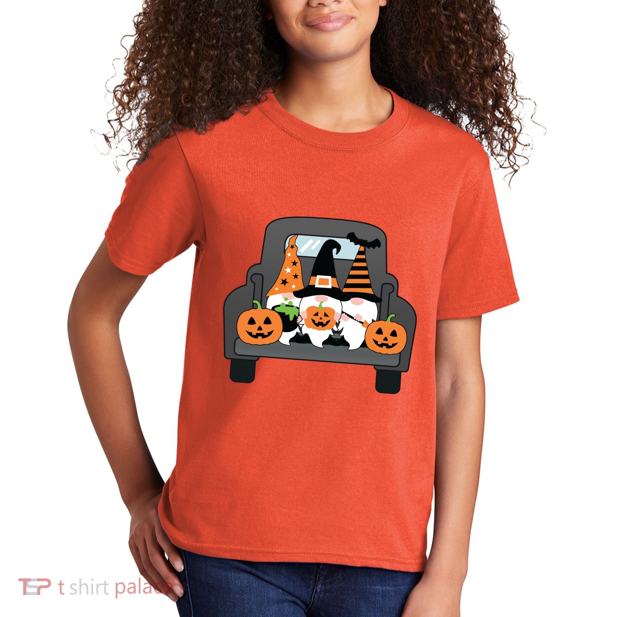 Halloween Gnomes In Truck Kids T-Shirt