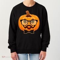 Halloween Hipster Pumpkin Women's Sweatshirt thumb 0