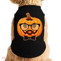 Halloween Hipster Pumpkin Doggie Tank thumb 0