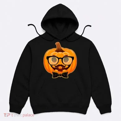 Halloween Hipster Pumpkin Hoodie