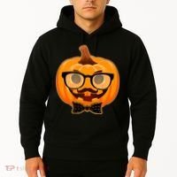 Halloween Hipster Pumpkin Hoodie thumb 2