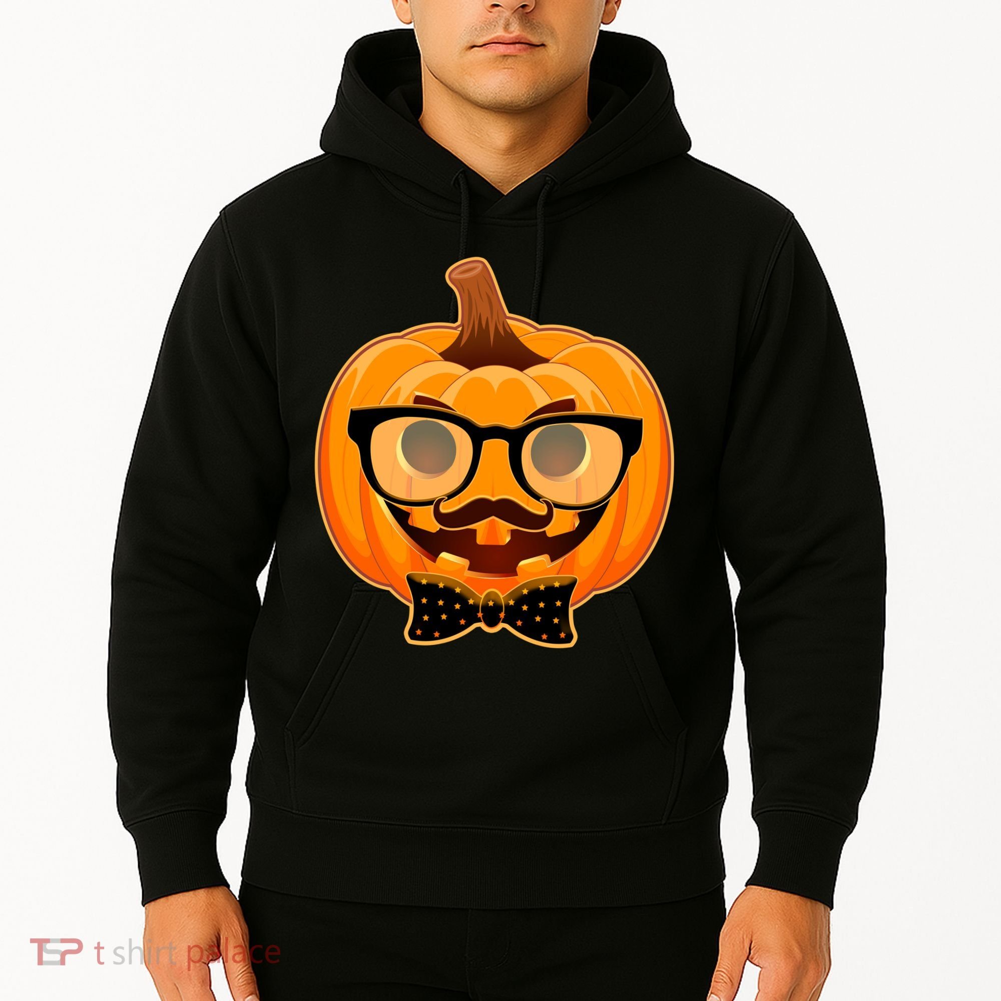 Halloween Hipster Pumpkin Hoodie