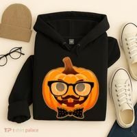 Halloween Hipster Pumpkin Hoodie thumb 4
