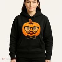 Halloween Hipster Pumpkin Hoodie thumb 5