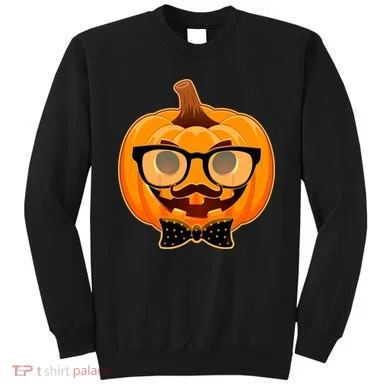 Halloween Hipster Pumpkin Sweatshirt