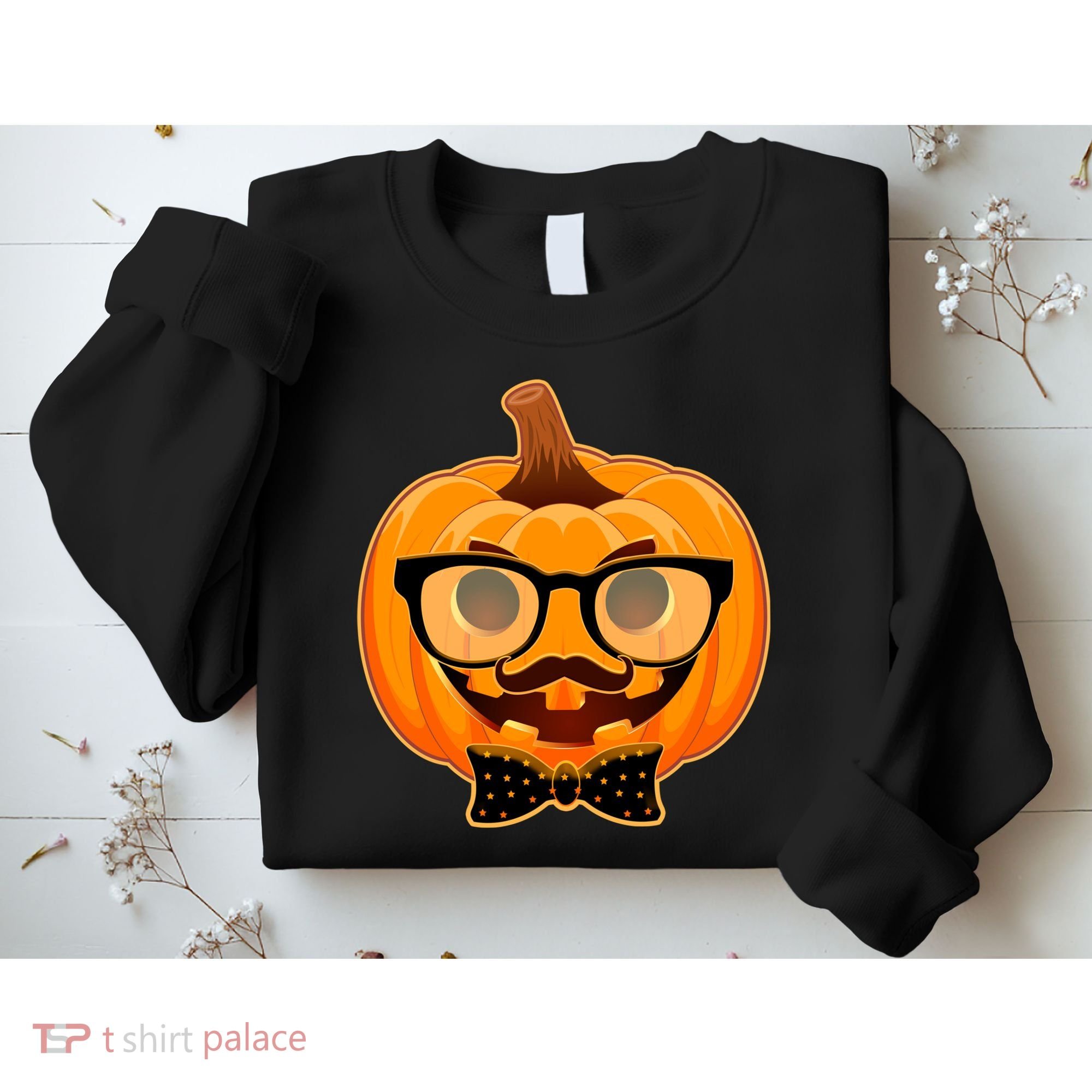 Halloween Hipster Pumpkin Sweatshirt