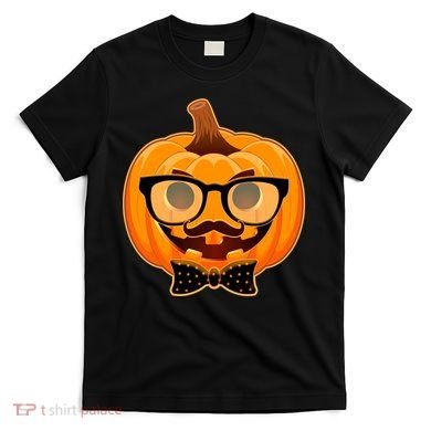Halloween Hipster Pumpkin T-Shirt