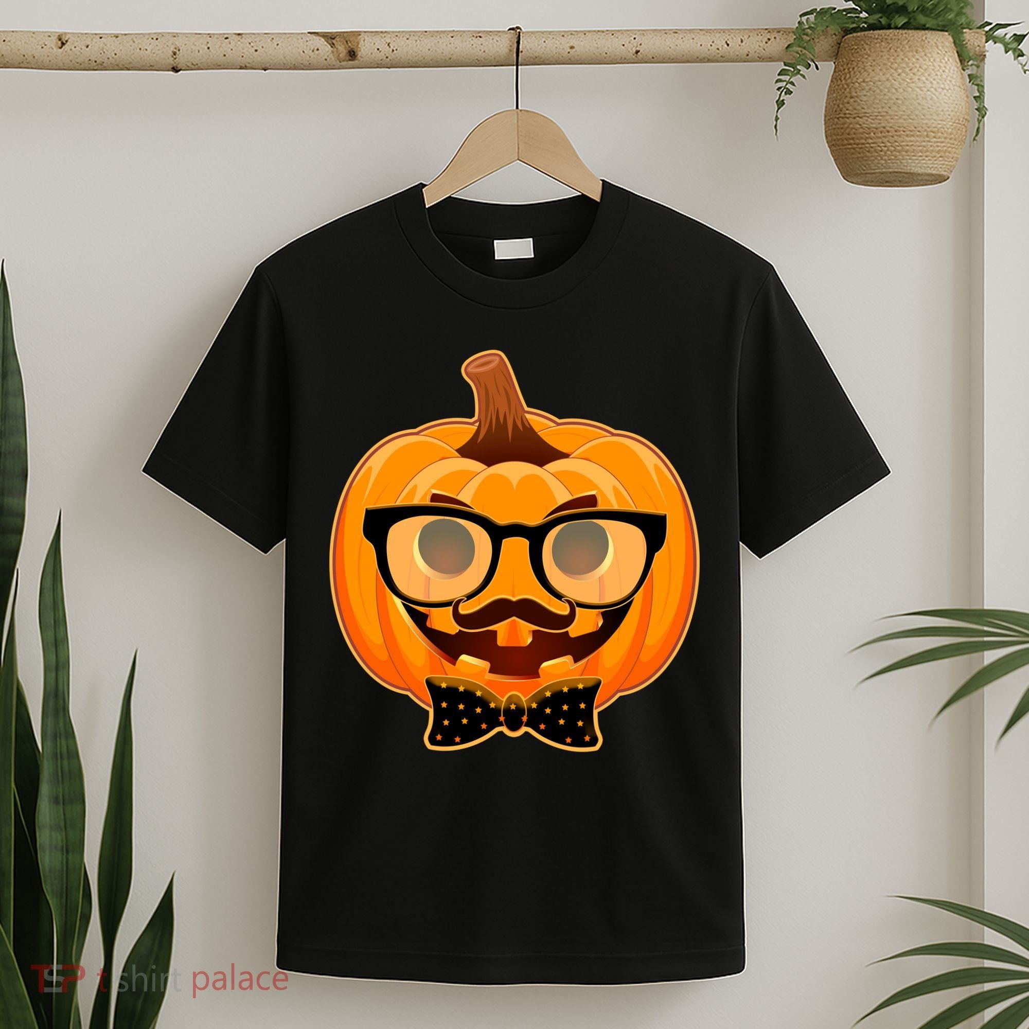 Halloween Hipster Pumpkin T-Shirt