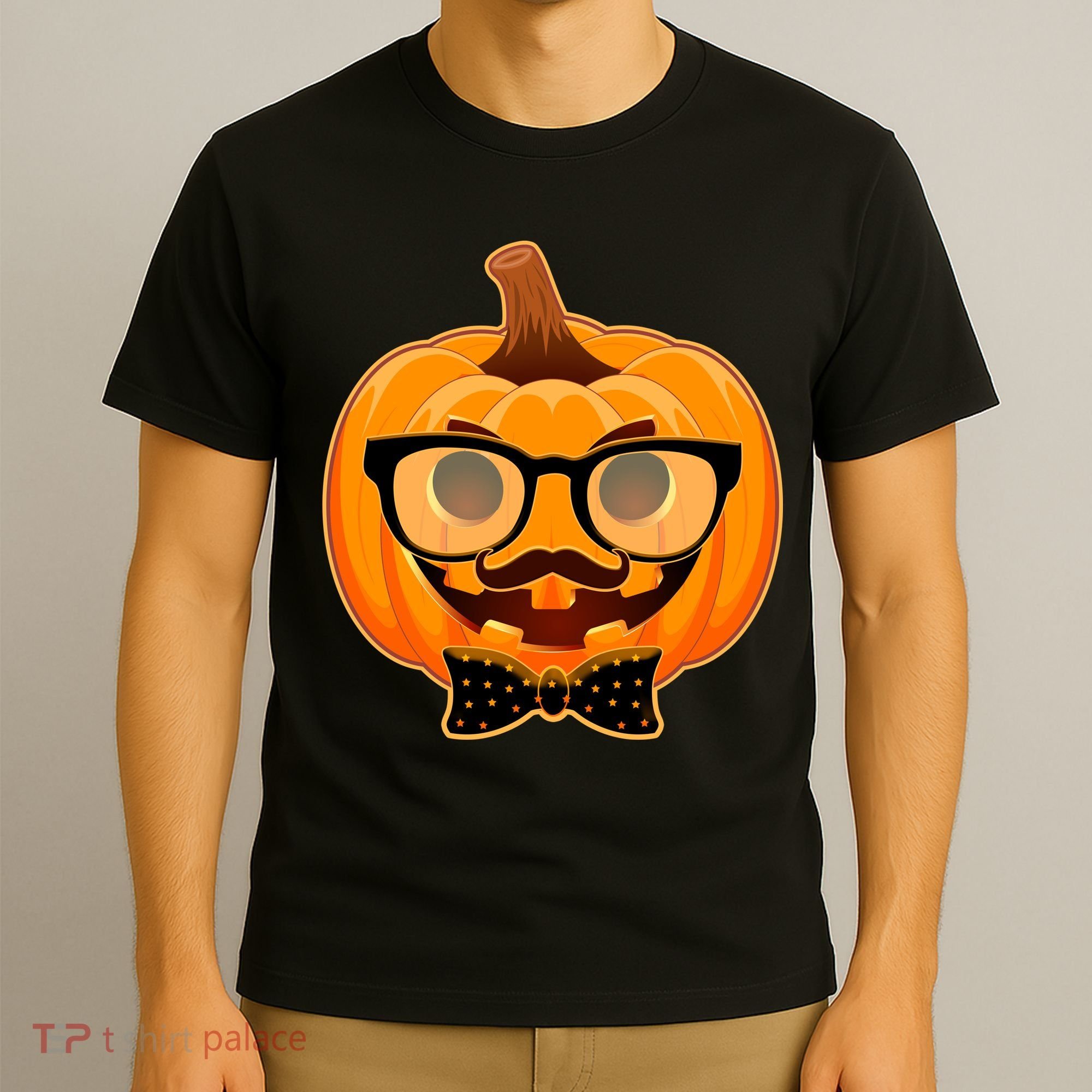 Halloween Hipster Pumpkin T-Shirt