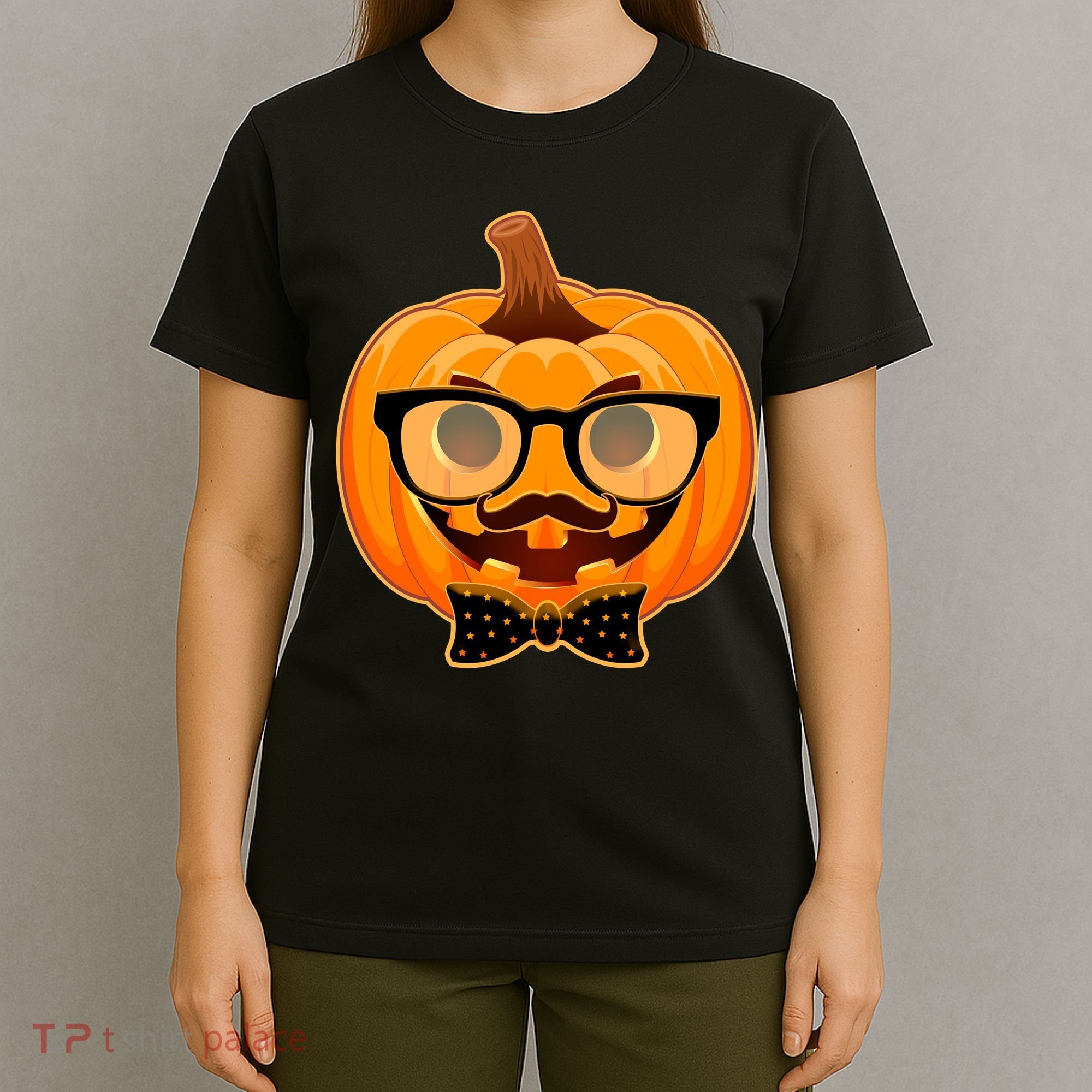 Halloween Hipster Pumpkin T-Shirt
