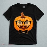 Halloween Hipster Pumpkin T-Shirt thumb 5