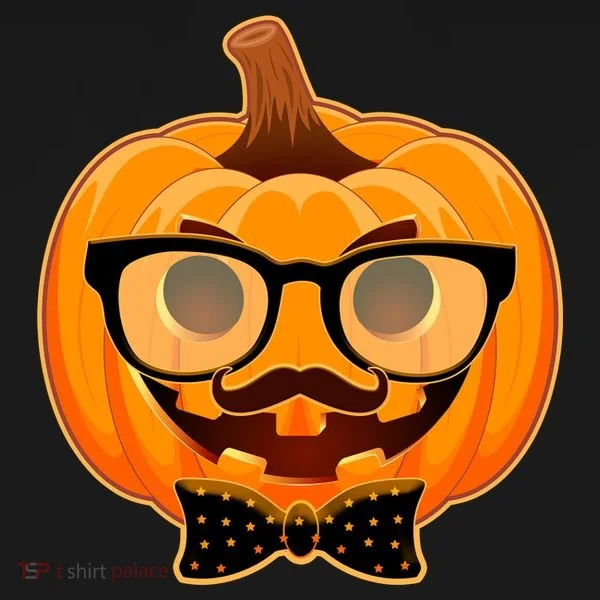 Halloween Hipster Pumpkin Bucket Hat