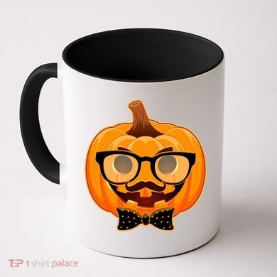 Halloween Hipster Pumpkin Coffee Mug