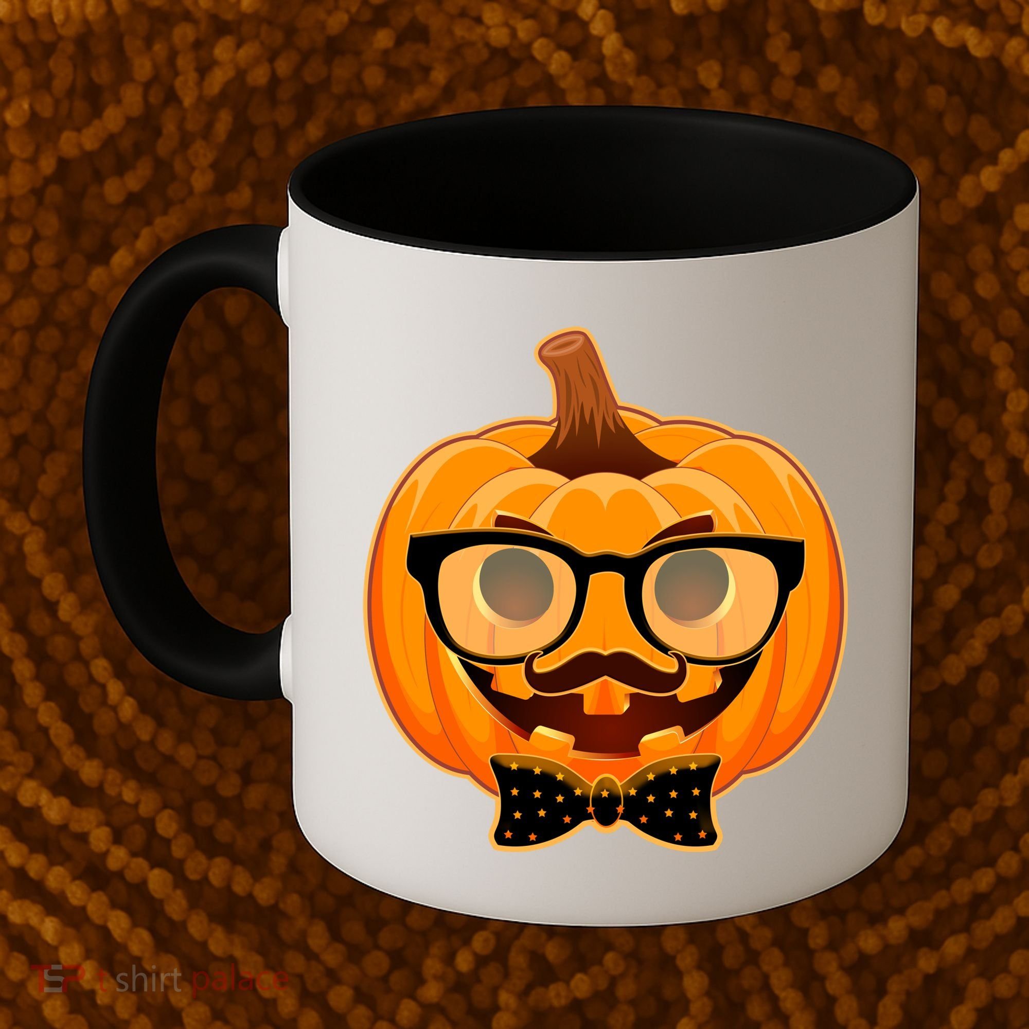 Halloween Hipster Pumpkin Coffee Mug