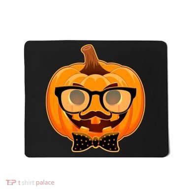 Halloween Hipster Pumpkin Mousepad