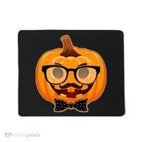 Halloween Hipster Pumpkin Mousepad thumb 0