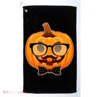 Halloween Hipster Pumpkin Golf Towel thumb 0