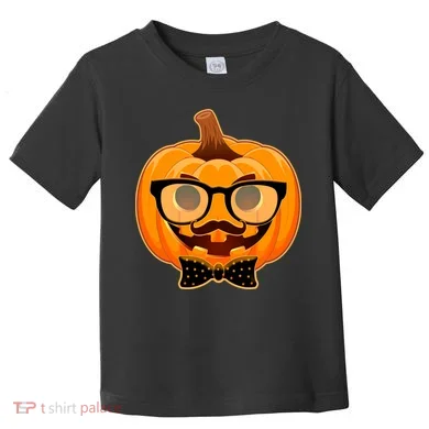 Halloween Hipster Pumpkin Toddler T-Shirt