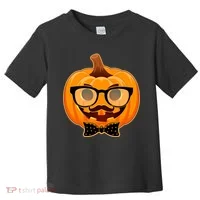 Halloween Hipster Pumpkin Toddler T-Shirt thumb 0