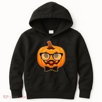 Halloween Hipster Pumpkin Kids Hoodie thumb 0