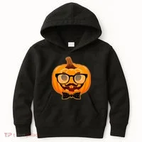 Halloween Hipster Pumpkin Kids Hoodie thumb 0
