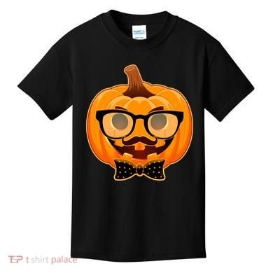 Halloween Hipster Pumpkin Kids T-Shirt