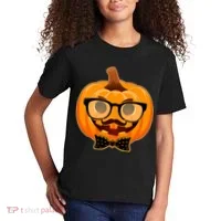 Halloween Hipster Pumpkin Kids T-Shirt thumb 2