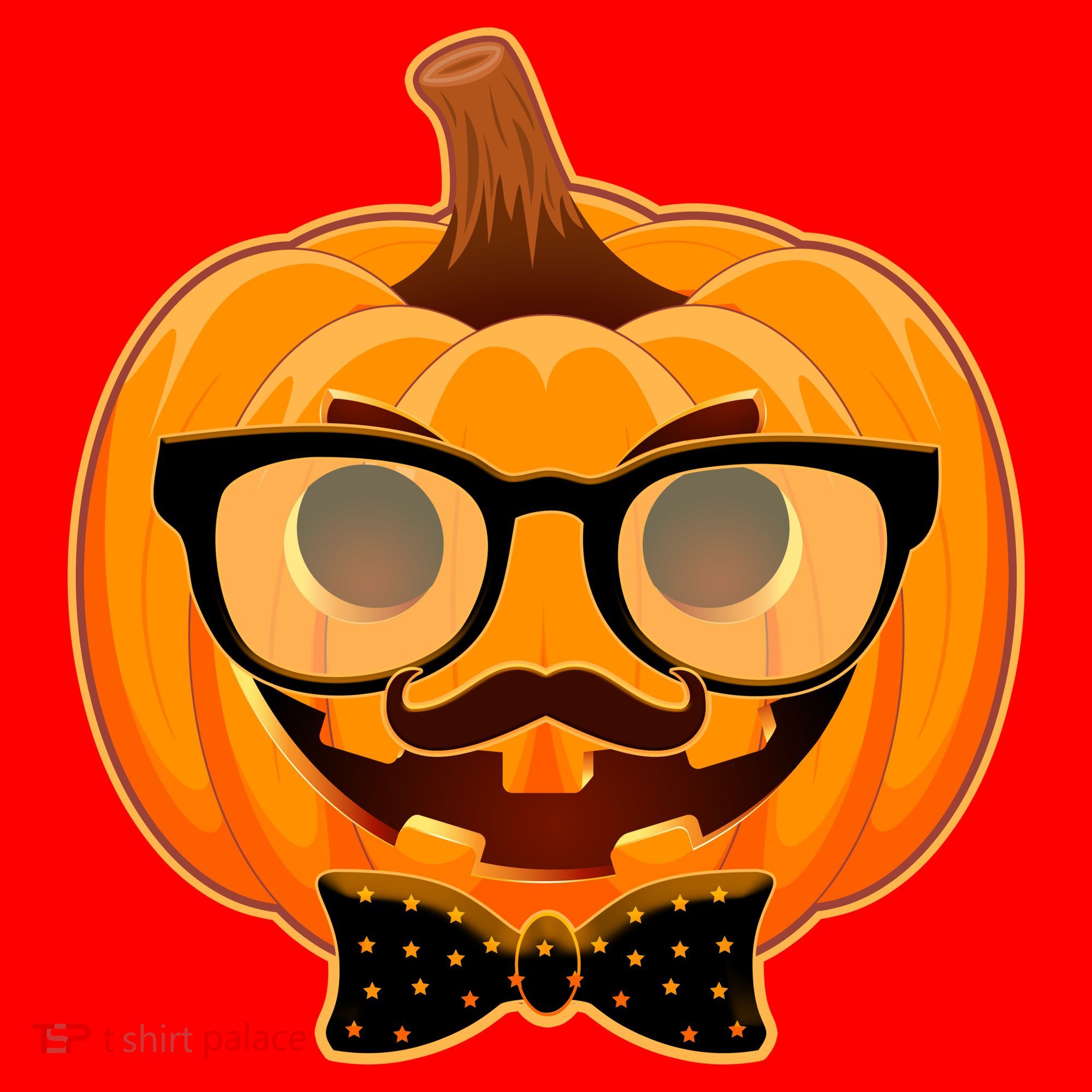 Halloween Hipster Pumpkin Santa Hat