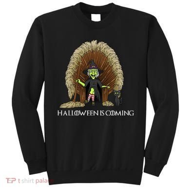 Halloween Is Coming Witch Brooms Throne Sweatshirt