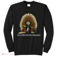Halloween Is Coming Witch Brooms Throne Sweatshirt thumb 0