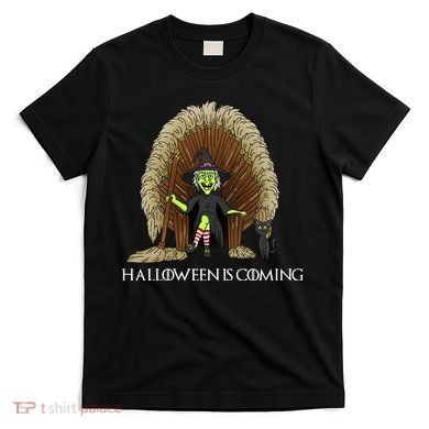 Halloween Is Coming Witch Brooms Throne T-Shirt