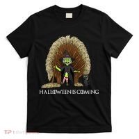 Halloween Is Coming Witch Brooms Throne T-Shirt thumb 0