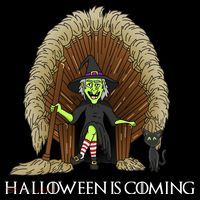 Halloween Is Coming Witch Brooms Throne Button thumb 1