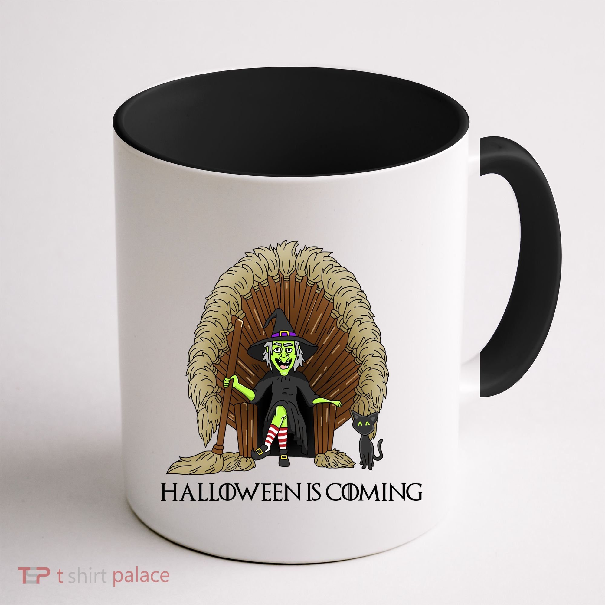 Halloween Is Coming Witch Brooms Throne Coffee Mug